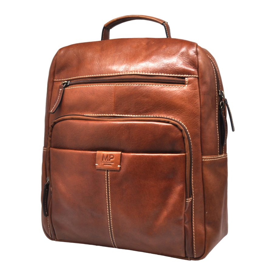NWT Brown Leather Backpack Marta Ponti Portugal Pocket Leather Backpack – Big Bag main image 4