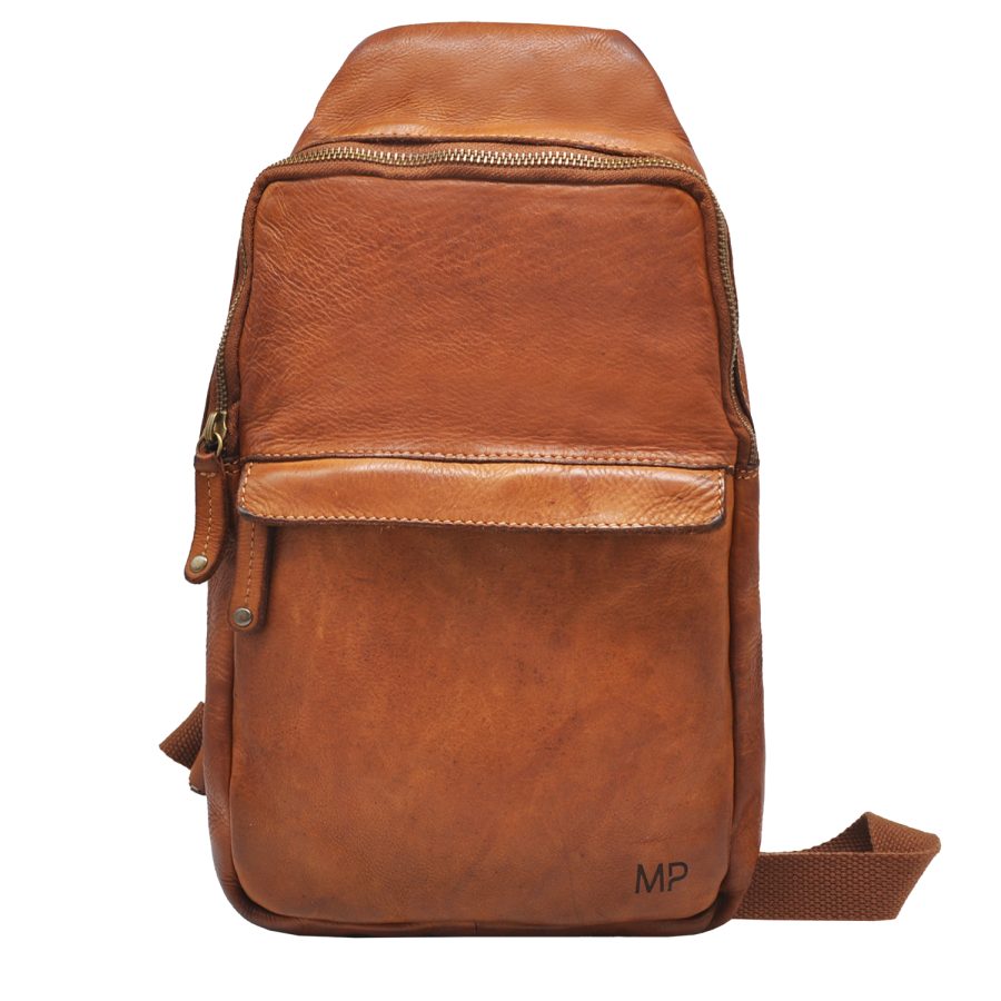 Marta Ponti Mens‎ Leather Messenger Bag Brown Backpack Satchel MARTA PONTI Mini Square Studded Satchel - Leather - Save 59% main image 3
